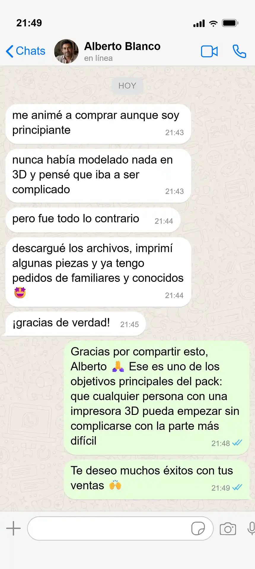 Testimonio de cliente Alberto Blanco sobre el Mega Pack Católico